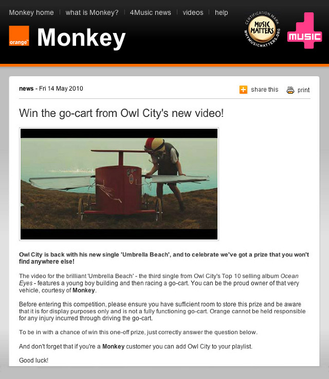 Owl City 'Umbrella Beach' Robin Crowley